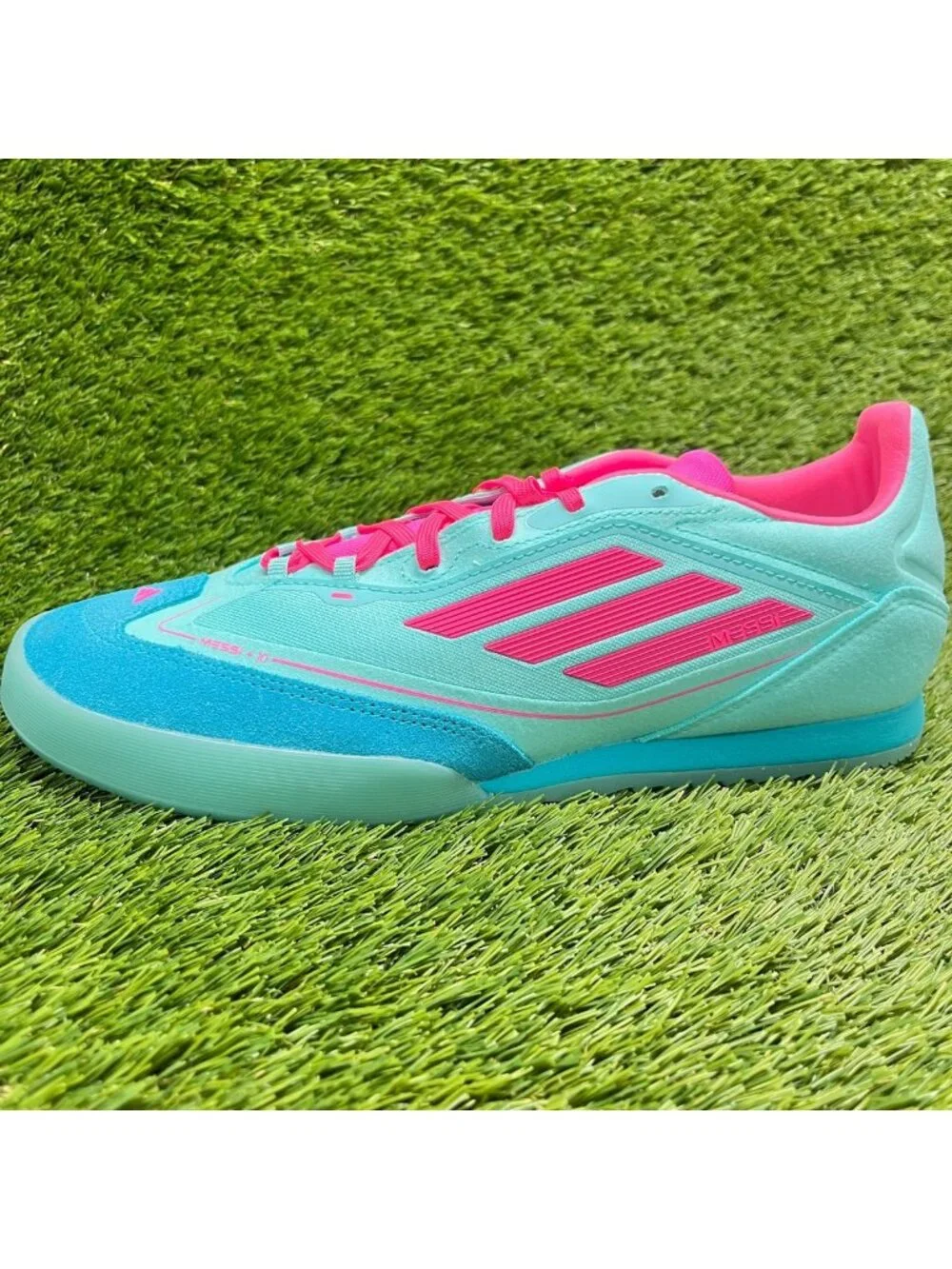 Adidas F50 Freestyle Messi Mens Size 10.5 Blue Athletic Soccer Shoes Sneakers
